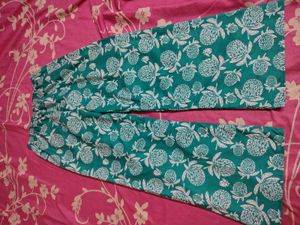 Retro Floral Wide-Leg Pants