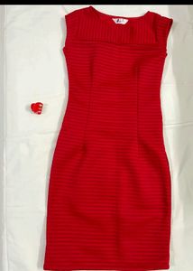 High Quality Red Midi Dress