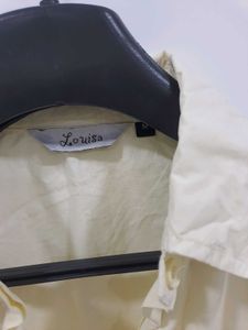 Louisa Off-White Cotton Shirt – Smart Formal Wear