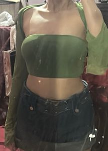 dollskill tube top with bolero