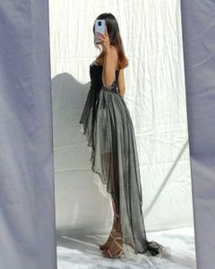 Black &amp; White high low Party Dress