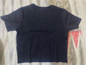 Classic Black T-Shirt ribbed