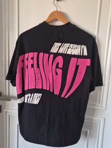 Black "Strange Feelings" Graphic T-Shirt