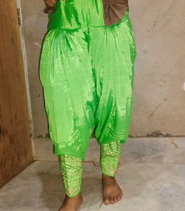 Vibrant Green Silk Suit