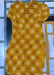 Yellow Bandhani Print Kurta
