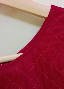 New Maroon Frock(Sleeves Available)