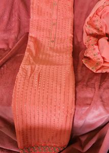 Peach Embroidered Salwar Kameez