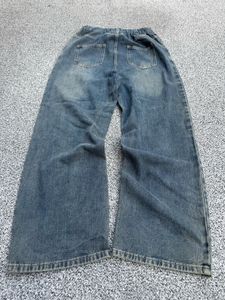 Wide Leg Blue Denim Jeans