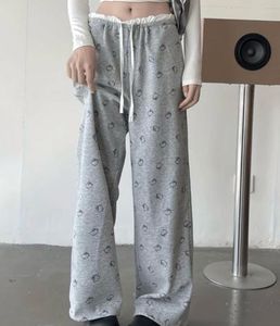 Graphic Sweatpants and embroided top