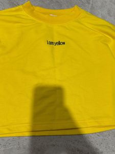 Yellow Crop Sweatshirt