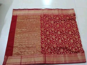 Elegant Red Banarasi Saree