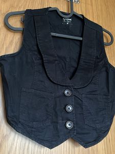 Black Button-Up Vest