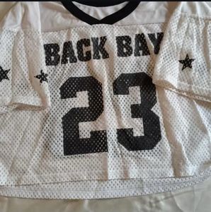 White Mesh Football Jersey Top