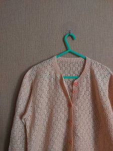 Peach Knit Cardigan