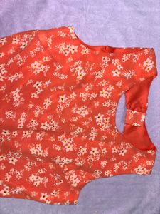 Floral Orange Mini Dress