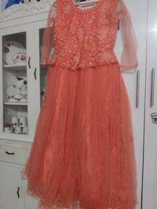 Elegant Peach Embroidered Lehenga Choli