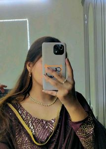 Purple Sequined Suit Set