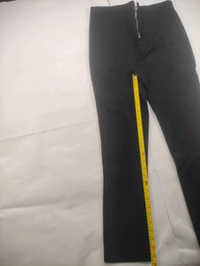 Pinstripe High-Waisted Pants