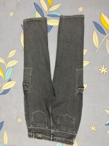 Dark Wash Cargo Jeans