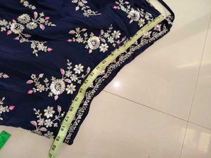 Navy Blue Embroidered Lehenga Choli Set