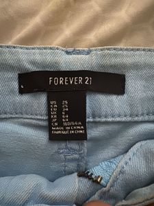 Light Wash Denim Cut-Off Shorts