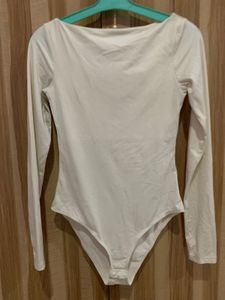 Cream Bodysuit - Long Sleeve