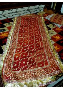 pakistani heavy embroider work kurta garara set