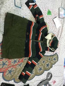Striped Hooded Jacket 32 Small Size