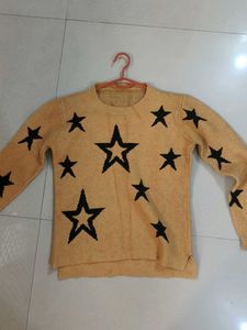 Cozy Star Print Knit Sweater