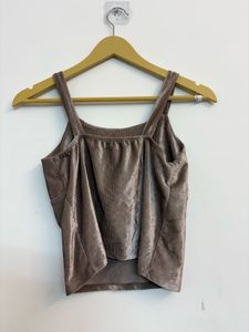 Brown Velvet Corduroy Top