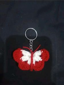 Crochet butterfly keychain pack of 1