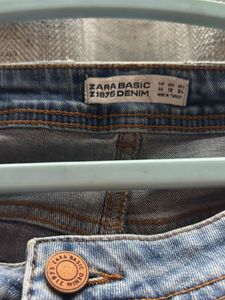 ZARA Embroidered skinny jeans