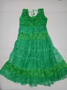 Beautiful Emerald Green Ethnic Gown