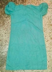 Mint Green Puff Sleeve Dress