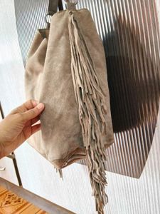 Stylish Suede Fringe Hobo Bag