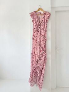 Flowy Floral Ruffle Maxi Dress