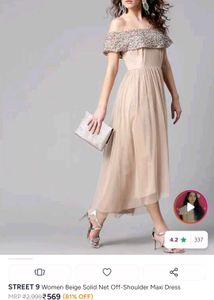 Street 9 XL Party Wear Net Dress