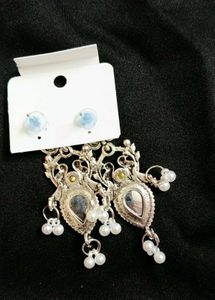 Elegant Yellow Stone Peacock Earrings