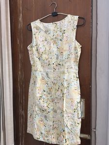denim stretchable Floral Print Dress