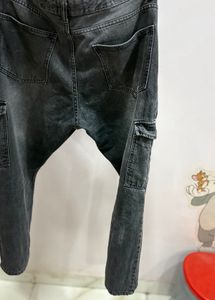 Stylish Grey Cargo Jeans