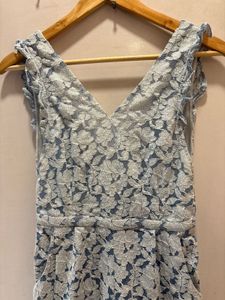Elegant Blue Lace Jumpsuit