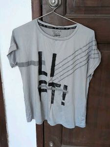 Gray Graphic Workout T-Shirt