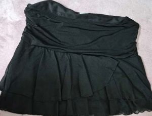 Chic Black Layered Mini Skirt