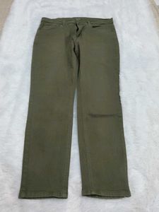 Olive Green Casual  Men's Pants
