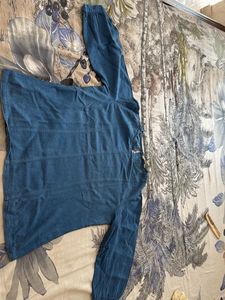 Blue Long Sleeve Tunic Top