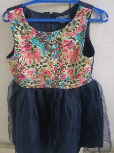 Beautiful Net With Embroidery Design Dress 10-12Y