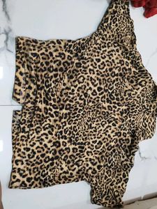 Leopard Print Button-Up Shirt