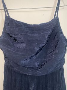 Elegant Navy Ruched Dress