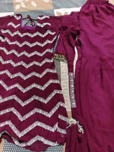 Beautiful Maroon Kurta Set