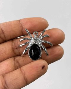 Spider Pendant with Black Stone